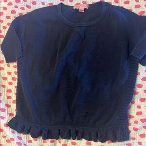 Lilly Pulitzer Blue Sweater with Ruffle Hem 2-3T